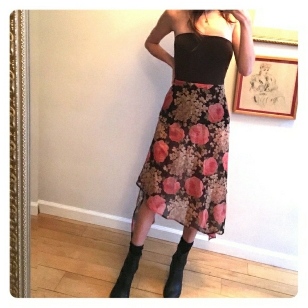 Reformation vintage midi skirt  sheer size small